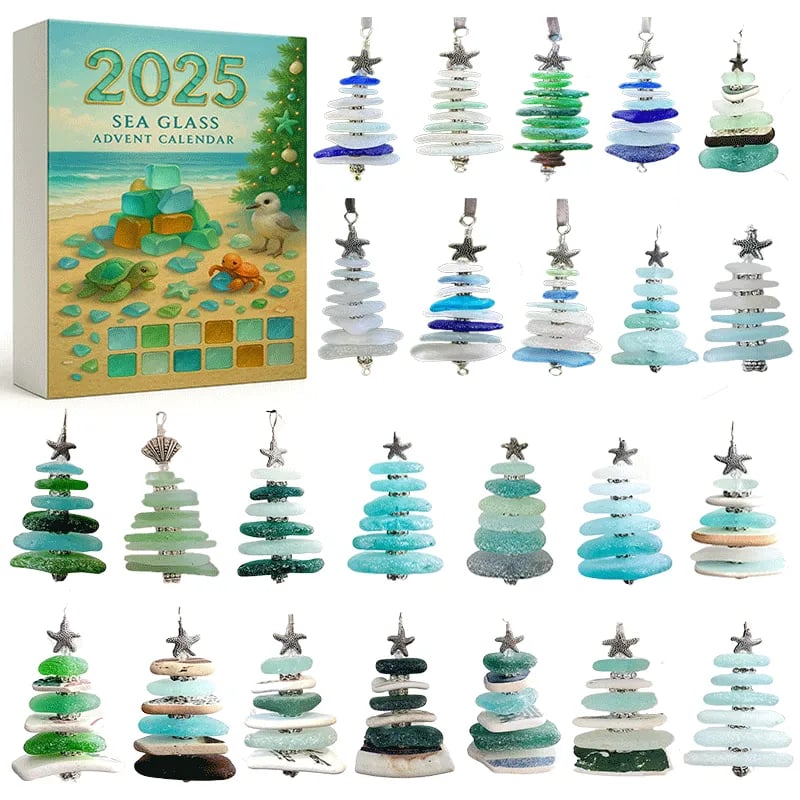 Seeglas-Weihnachtsbäume - Adventskalender 2025