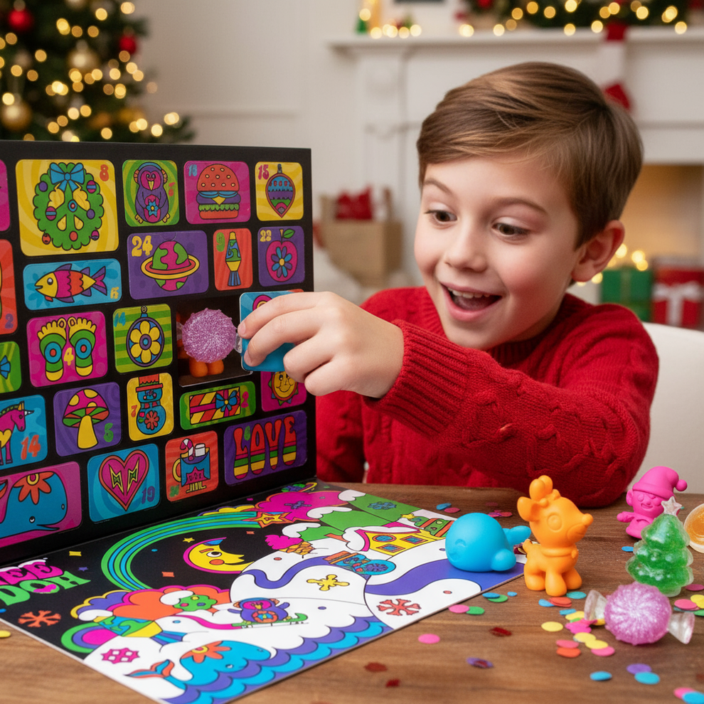MerrySqueeze™ – Adventskalender mit 24 lustigen Fidget-Spielzeugen